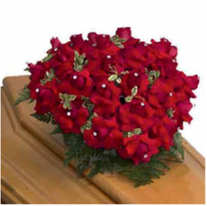 CUORE DI SPUGNA ROSE ROSSE CON SWAROSKI